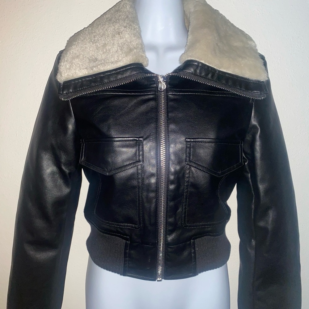 Mango Shearling-lined Bomber Jacket XS
